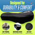 KT-Sports Comfort Gel Bike Seat Cushion - Padded Cover with Anti-Slip Design, Drawstring for Men & Women