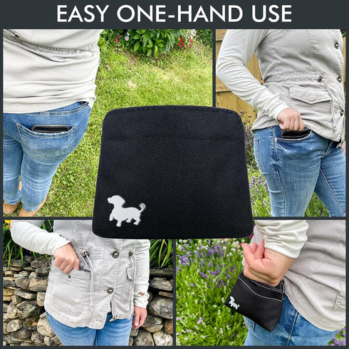 Pocket Sized Dog Treat Pouch for Pet Training - Small Dog Treat Pouch with Magnetic Closure for Dog Walking