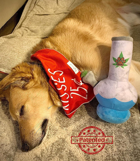 Puppy Chiefer 3000 Funny Dog Toys, Plush Squeaky Weed for Medium, Small, Large Dogs, Cute Birthday Gifts