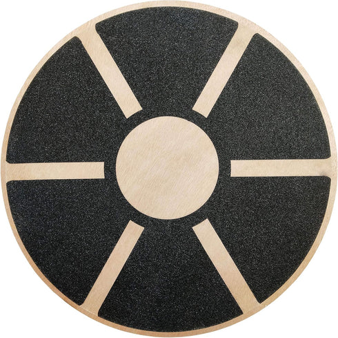 Signature Fitness Non-Slip Wooden Wobble Balance Board - Core Trainer with 360 Rotation for Stability