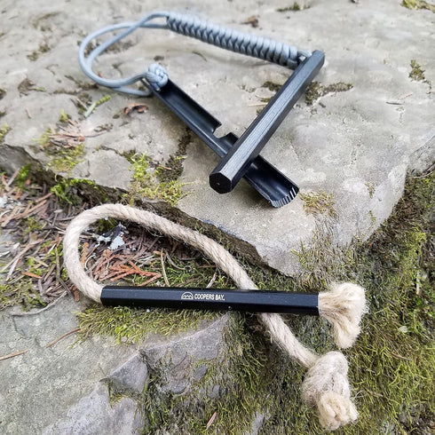 Hexalite Ferro Rod and FireWick Tinder Kit, X-Large 1/2" x 6" Long Hex Ferro Rod, Complete Fire Starter Tool