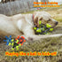 Dog Chew Squeaky Toys, Teeth Cleaning Tug of War, Stuffed Jack Bone Toy with Squeakers for Small Medium Large Dogs