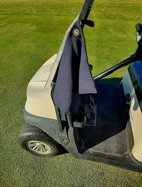 Magnetic Golf Towel for Bags - Microfiber Waffle Golf Towels for Men & Women with Magnet (Blue)