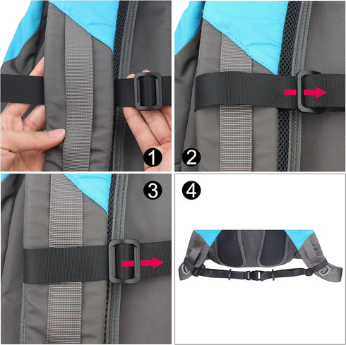 Wisdompro 2 Pack Backpack Chest Straps - Heavy Duty Adjustable Sternum Strap Chest Belt with Quick Release Buckle