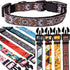 Dog Collars for Small, Medium & Large Dogs - Adjustable, Durable Patterns for Male and Female Dogs - White Woven