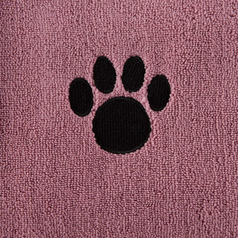 Bone Dry Pet Grooming Towel Collection - Absorbent Microfiber X-Large, 41x23.5", Embroidered Rose