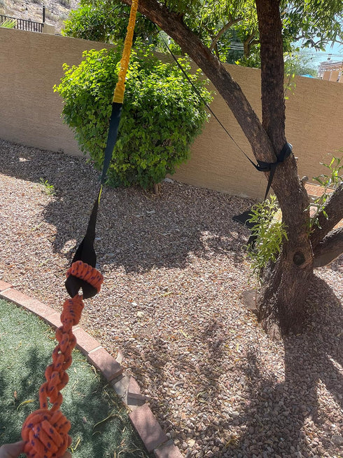 Dog Bungee Toy 20.35 ft - Reinforced Interactive Toy with Two Replacement Rope Toys