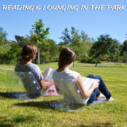 (2-Pack) GoFloats AirWedge Inflatable Beach Chair - Relax with The Comfort of Air