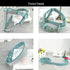 Dog Collar & Harness & Lead Sets, Fashion Diamante Dog Collar with Comfortable Soft Harness and Leashes Set - Blue - S
