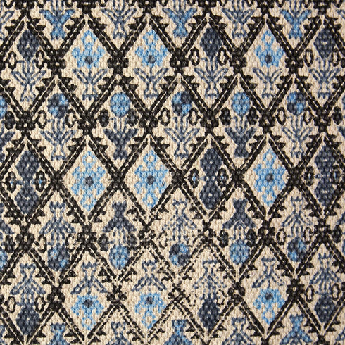 Home Dynamix Trina Turk Austin Bohemian Pet Bed, Geometric Blue/Gray/Ivory, 24" x 36" Gusset