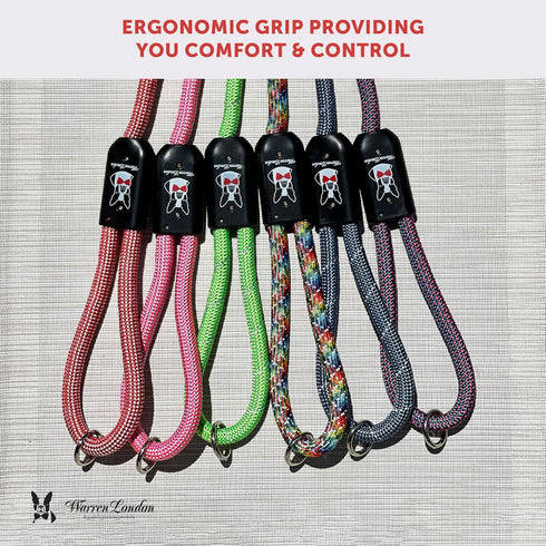 Warren London Climbing Rope Dog Leash - 5ft Length with Reflective Options, Ergonomic Grip for Heavy Duty Dogs