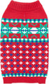 Blueberry Pet Christmas Designer Dog Sweater, Back Length 14", Pack of 1 Clothes for Dogs