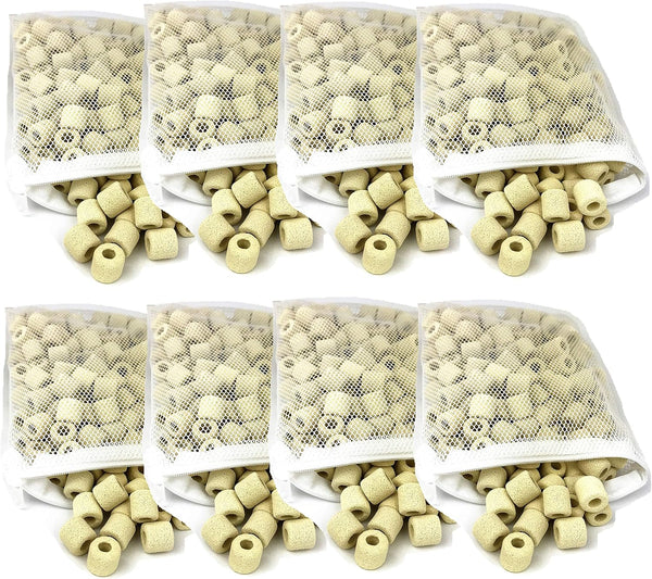 Ceramic Filter Media Bio Filter Rings 0.7lb / 2lb / 4lb / 8lb (8lbs)