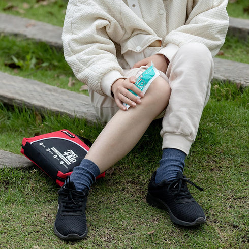 First Aid Kit - 160 Pieces Compact and Lightweight, Including Cold Pack, Emergency Blanket, Moleskin Pad for Travel,