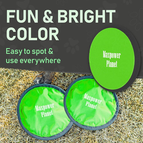 Maxpower Planet Dog Frisbee X2 Pack - Soft Catch Floating Frisbee for Dogs, Lightweight 10-inch Flying Disc for All