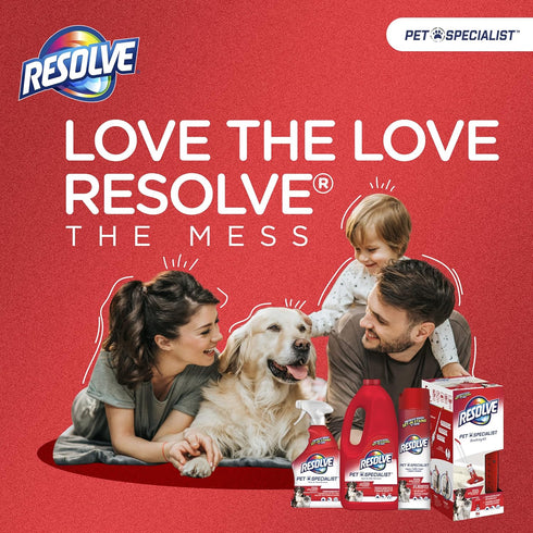 32 oz (Packaging Resolve Pet Specialist Carpet Cleaner, Stain Remover and Odor eliminator trigger, Floor and Upholstery