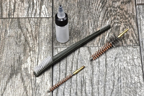 SE 10-Piece Rifle-Gun Cleaning Kit with Brass Brushes, Rod Extenders, Canvas Storage Pouch - GC16M