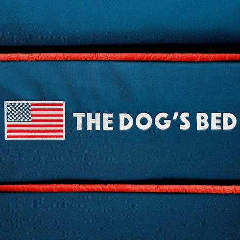 Replacement Outer Cover Only for Orthopedic Memory Foam Dog Bed - Washable Oxford Fabric, Large (Blue with Red Piping)