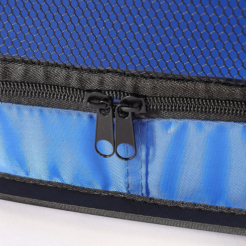 Beatrice Home Fashions Portable Collapsible Pop Up Travel Pet Kennel - 32.5" L x 19.5" W x 19.5" H, Blue