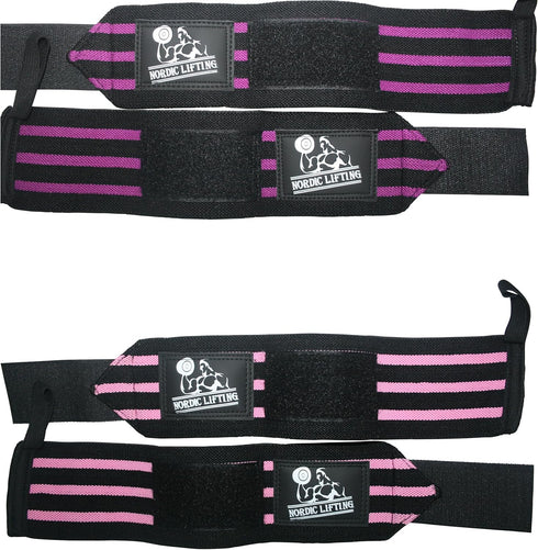 Nordic Lifting Wrist Wraps, 2 Pairs, Wrist Straps for Weightlifting, Powerlifting, CrossFit, Men & Women
