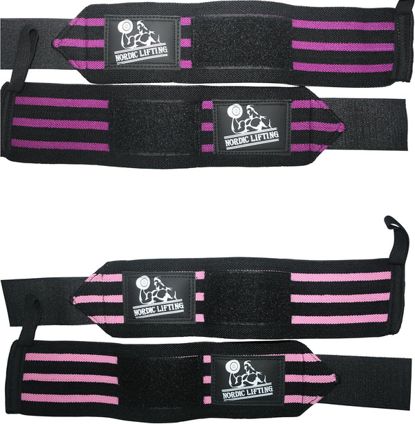 Nordic Lifting Wrist Wraps, 2 Pairs, Wrist Straps for Weightlifting, Powerlifting, CrossFit, Men & Women
