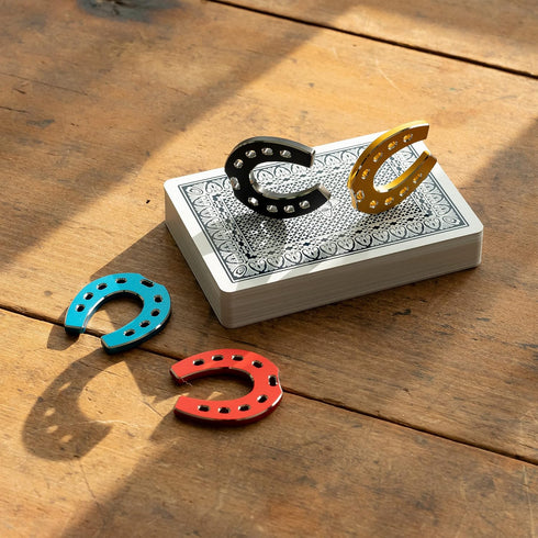 SelfieGOLF SelfieTotem 2 Horseshoe Golf Ball Markers for Putting Alignment Accessories - Diamond-Cut Edges