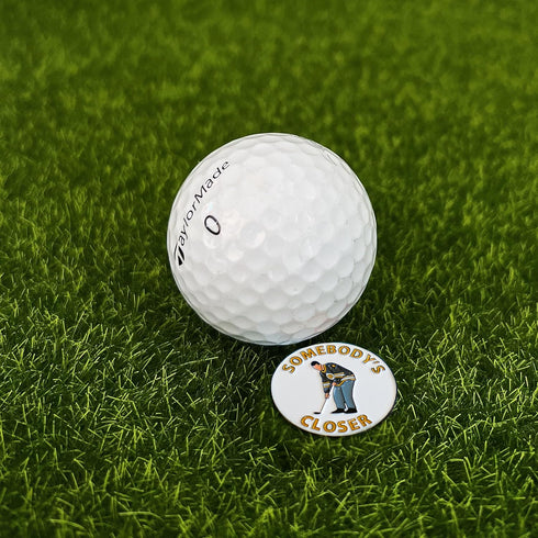 Happy Gilmore Golf Ball Marker with Magnetic Hat Clip, Funny Golf Gift for Men, Golf Accessories