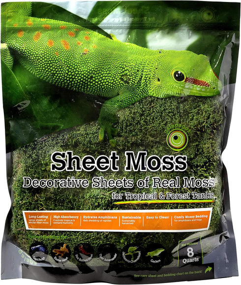 Galápagos Sheets of Real Moss, 8-Quart, Natural Green, Model 05248