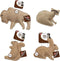 Ethical Pet Dura-Fused Buffalo, Raccoon, Squirrel, and Rabbit Leather Dog Toys Bundle