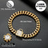 Gold Dog Collar with Zirconia Buckle, Metal Puppy Cuban Link Chain Bling Collar for Small Medium Large Dogs (14MM, 26")
