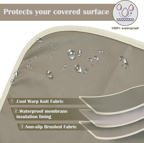 Kritter Planet Waterproof Cooling Dog Mat, Soft Lightweight Cooling Pet Blanket for Summer, 20 x 30 inch, Taupe