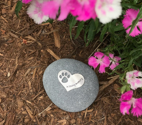 Comforting Dog Memorial Gift - Sympathy or Condolence Gift for Loss of Pet, In Loving Memory Stone by Whitney Howard