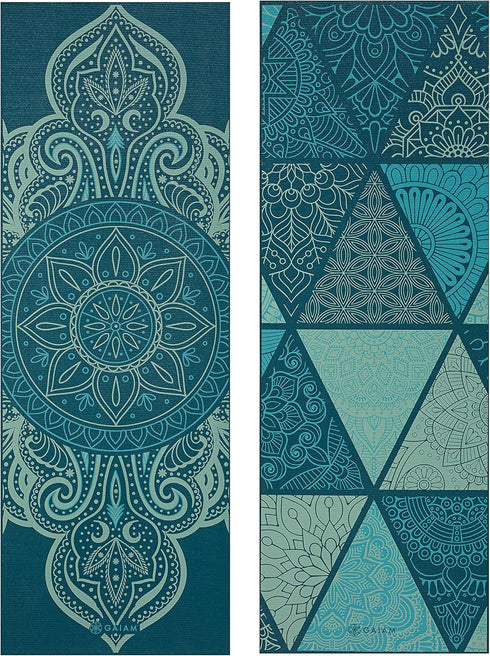 Gaiam Yoga Mat - Premium 6mm Print Reversible Non-Slip Exercise & Fitness Mat (68" x 24" x 6mm Thick)