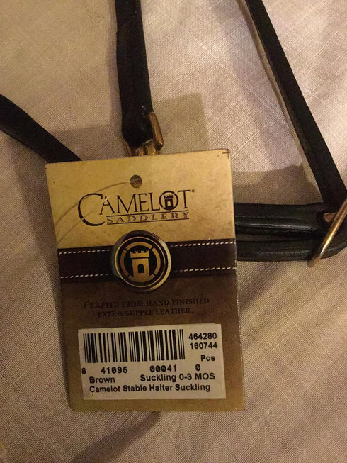 CAMELOT Adjustable Leather Stable Halter with Snap Closure