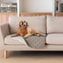 gogobunny 100% Double Sided Waterproof Dog Blanket - Soft Reversible Pet Bed Cover for Couch Sofa Car (Dark Stone/Light