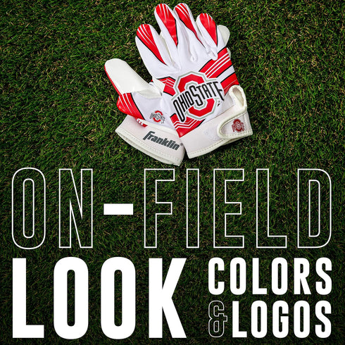 Franklin Sports Youth NCAA Football Receiver Gloves - Kids Receiver Gloves with Team Logos