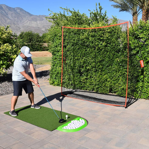 GoSports All-Weather Golf Ball Tray - 70 Ball Capacity, Compatible with All Hitting Mats in Black or Green