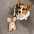 Durable Dog Toy with Squeaker, Floppy Tough Chew Toy, All Ears Hopper, Small 7 inch