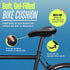 KT-Sports Comfort Gel Bike Seat Cushion - Padded Cover with Anti-Slip Design, Drawstring for Men & Women