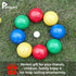 100mm Set, Set 8 Balls/1 Pointyard Bocce Ball Regulation Bocci Ball with PE Bocce Pallino/Carrying Bag/Measuring Tape
