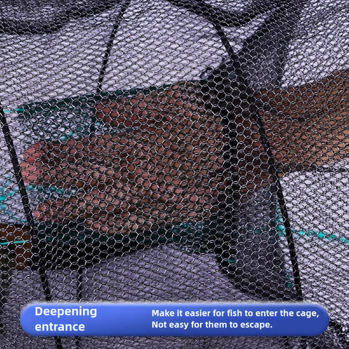 Portable Collapsible Crab Traps, Foldable Crabbing Nets for Lobster, Shrimp, Carp, Crayfish, Galvanized Steel Wire