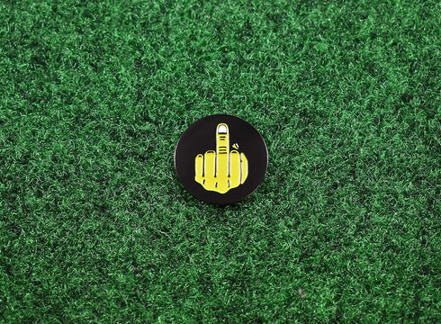 Golf Divot Repair Tool with Funny Middle Finger Ball Markers - Great Golf Gifts