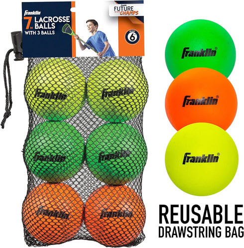 Franklin Sports Lacrosse Balls, Soft Rubber for Kids, Perfect for Beginners & First Time Players, Bright Colors