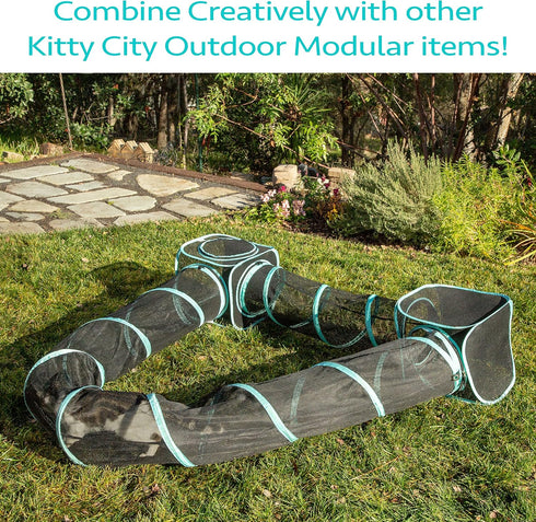 Kitty City Outdoor Catio Mega Kit for Cats, Includes Replacement Parts and 10' Tunnels