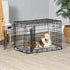 MidWest Homes for Pets Quiet Time Reversible Crate Pan Cover 30' in Gray Floral/Fleece