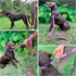 Tuff Pupper Heavy Duty Double Handle Dog Leash - 6 Foot Reflective with Twist Locking Carabiner for Strong Dogs