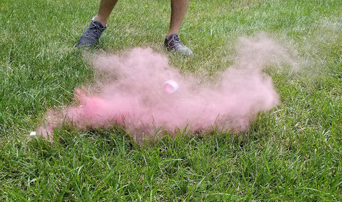 Gender Reveal Golf Ball for Baby Showers and Reveal Parties, All Natural Holi Powder, 2 Pack