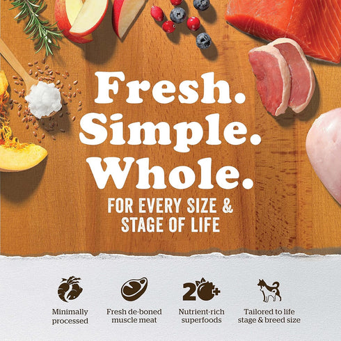 Now Fresh Dry Dog Food, Turkey, Salmon, Duck Recipe, 3.5 lbs, Grain Free, Real Meat and Fish for All Breeds