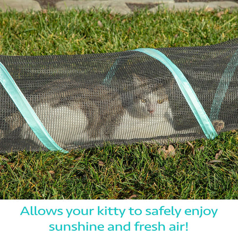 Kitty City Outdoor Catio Mega Kit for Cats, Includes Replacement Parts and 10' Tunnels