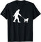 Bigfoot Sasquatch Walking Pug Dog Lovers T-Shirt for Men, Women, Kids